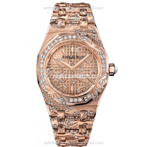 67617OR.ZZ.1235OR.01 Audemars Piguet Royal Oak Ladies Royal Oak Floral