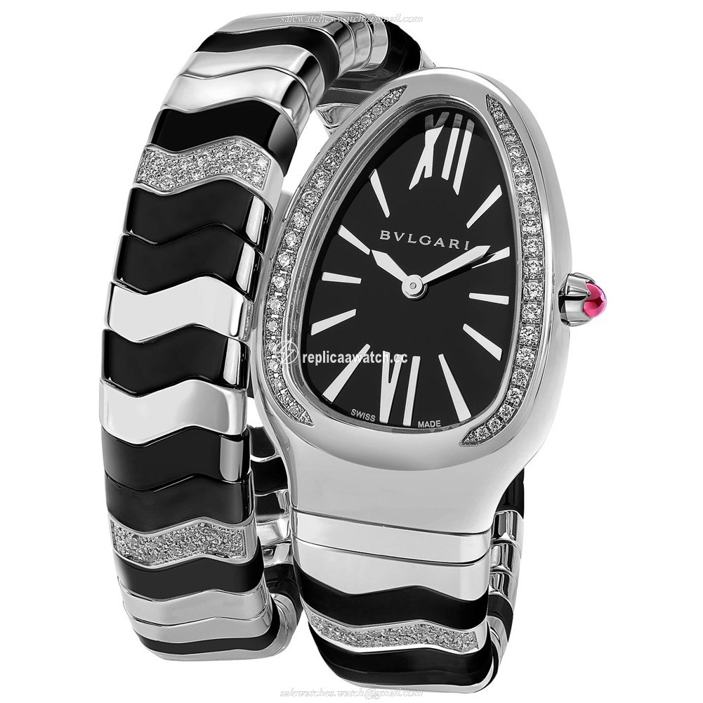 102129 SP35BSDBCSD1.1T Bulgari Serpenti Spiga Quartz 35 MM
