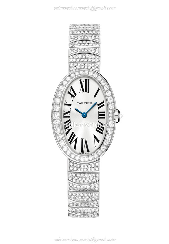WB520011 Cartier Baignoire Small Model Quartz White Gold