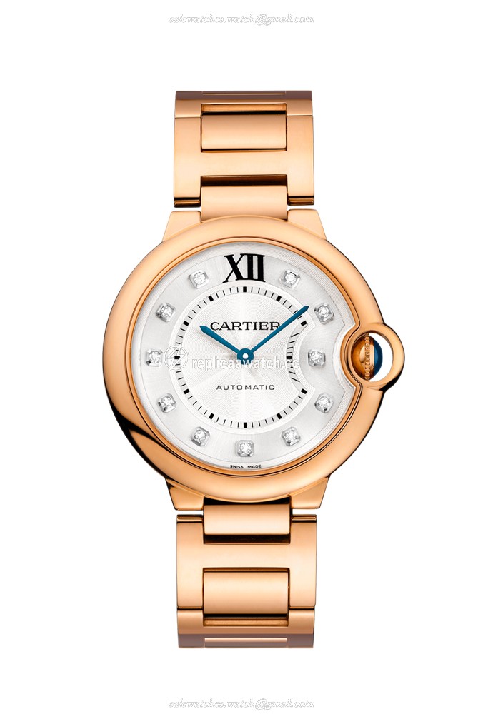 WE902026 Cartier Ballon Bleu de Cartier Ladies Automatic Pink Gold 36 MM