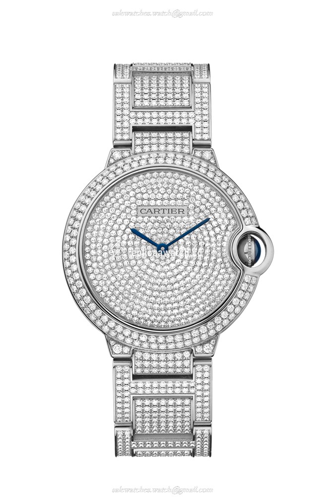 HPI00581 Cartier Ballon Bleu de Cartier Ladies Automatic White Gold & Diamonds 36 MM