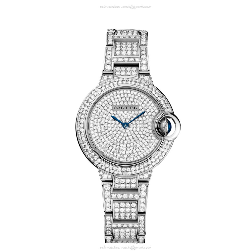HPI00562 Cartier Ballon Bleu de Cartier Ladies Automatic White Gold 33 MM