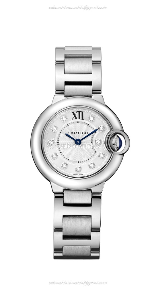 WE902073 Cartier Ballon Bleu de Cartier Ladies Quartz Steel & Diamonds 28 MM