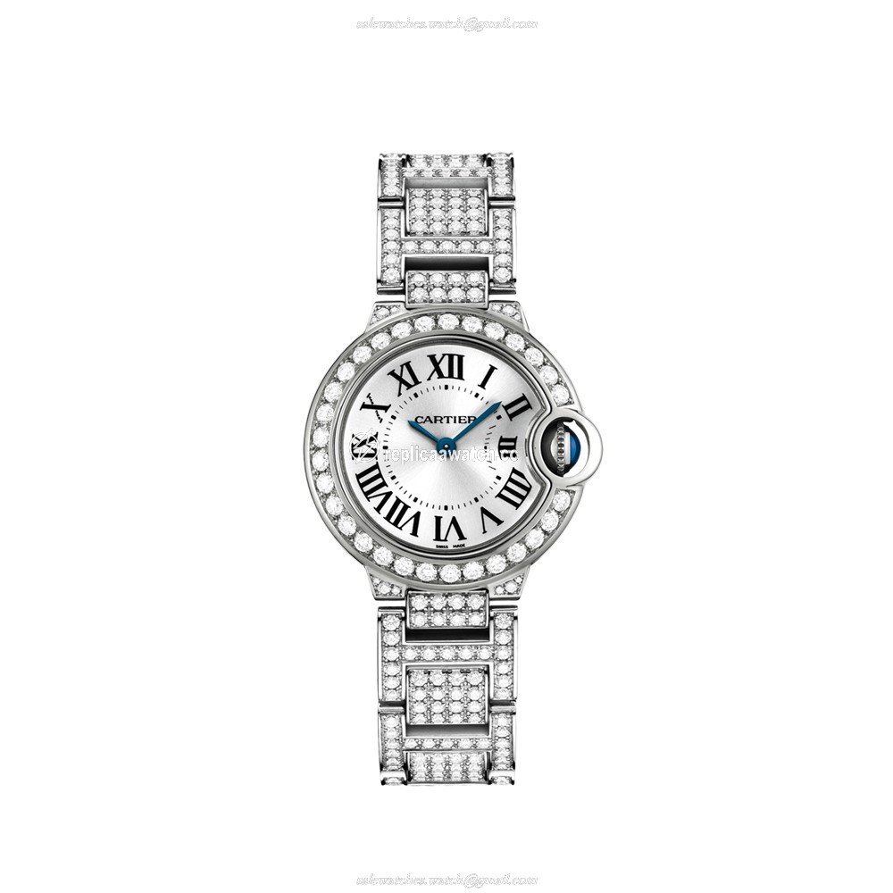WE9003ZA Cartier Ballon Bleu de Cartier Ladies Quartz White Gold & Diamonds 28 MM