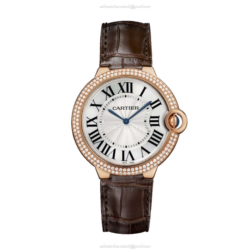 WE902055 Cartier Ballon Bleu de Cartier Manual Pink Gold & Diamonds 40 MM