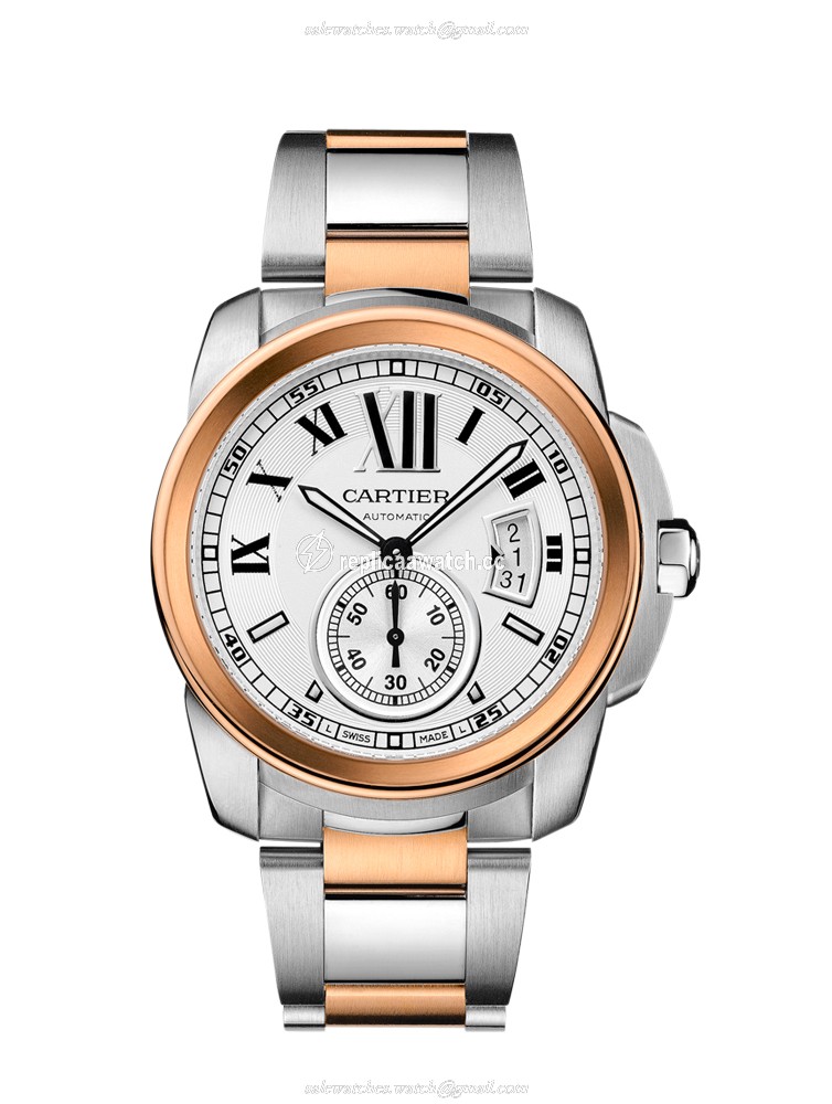 W7100036 Cartier Calibre de Cartier Steel & Pink Gold