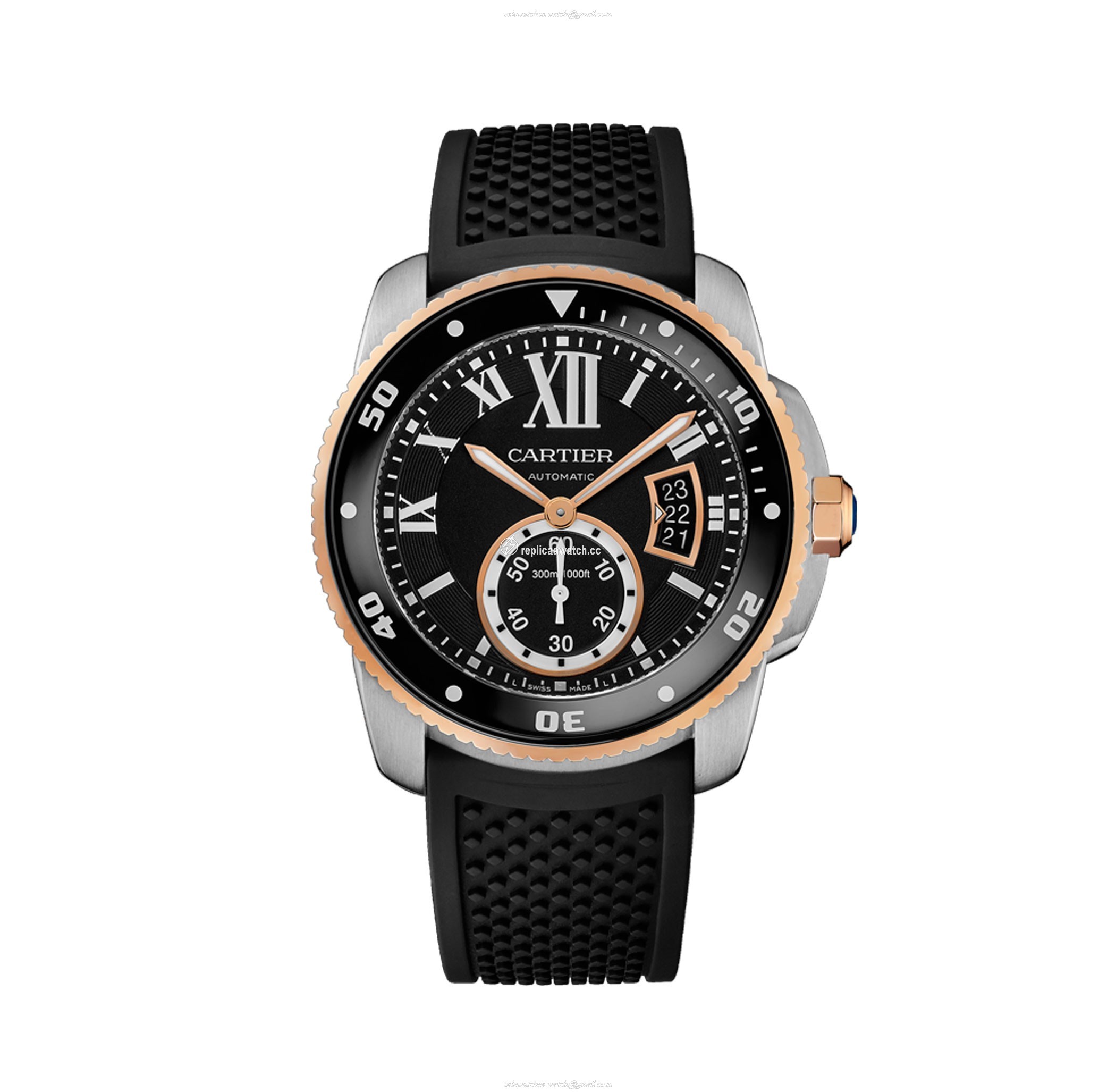 W7100055 Cartier Calibre de Cartier Diver Pink Gold & Steel