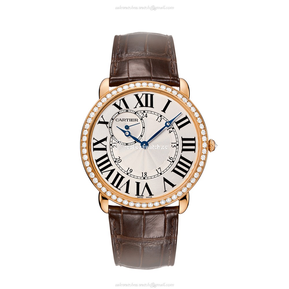 WR007001 Cartier Ronde Louis Cartier 42 MM Manual Pink Gold & Diamonds