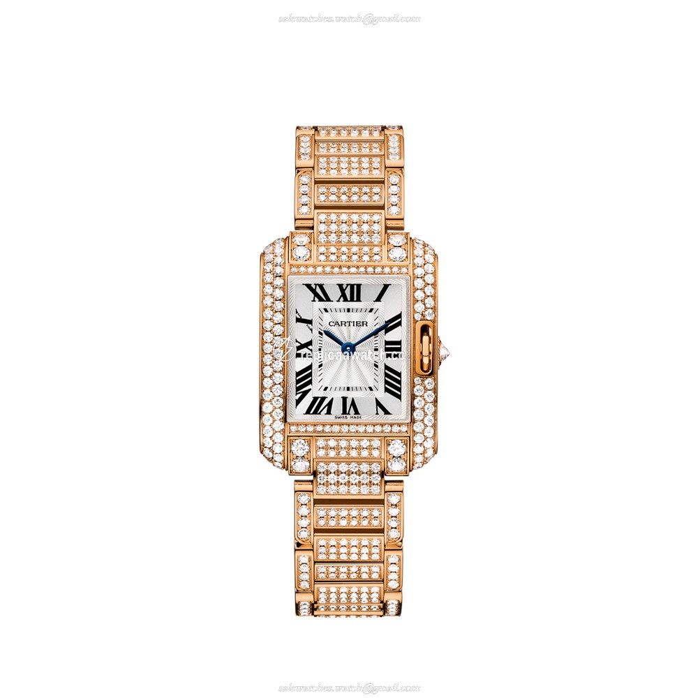 HPI00558 Cartier Tank Ladies Anglaise Watch Small Model Pink Gold