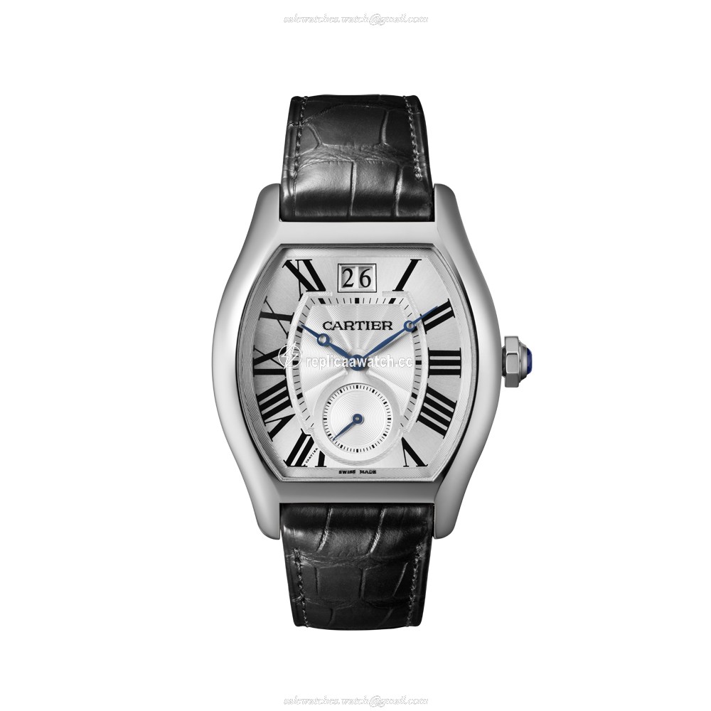 W1556233 Cartier Tortue Extra Large Watch Large Date Manual White Gold