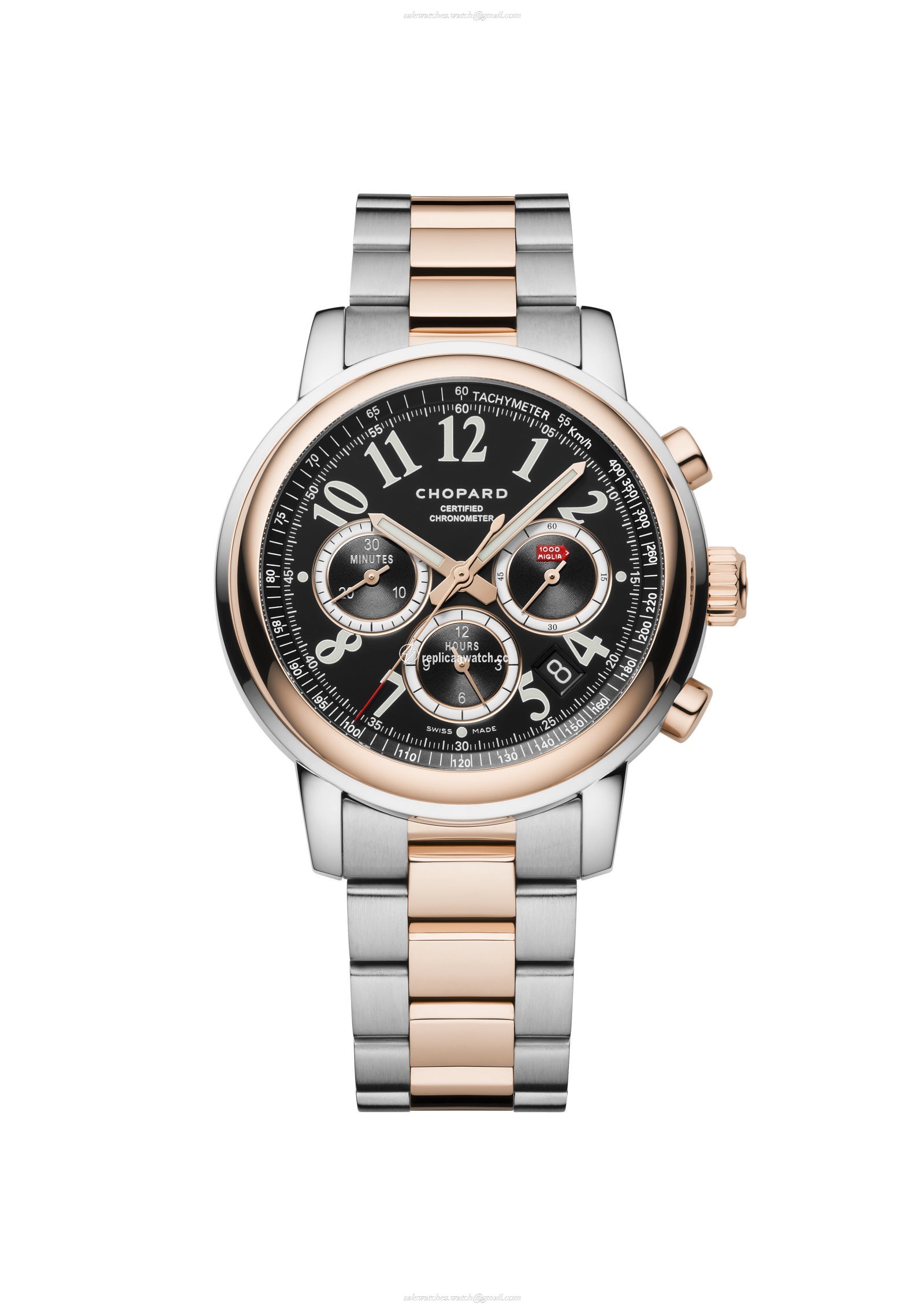 158511-6002 Chopard Classic Racing Mille Miglia Chronograph 18-Carat Rose Gold & Stainless Steel