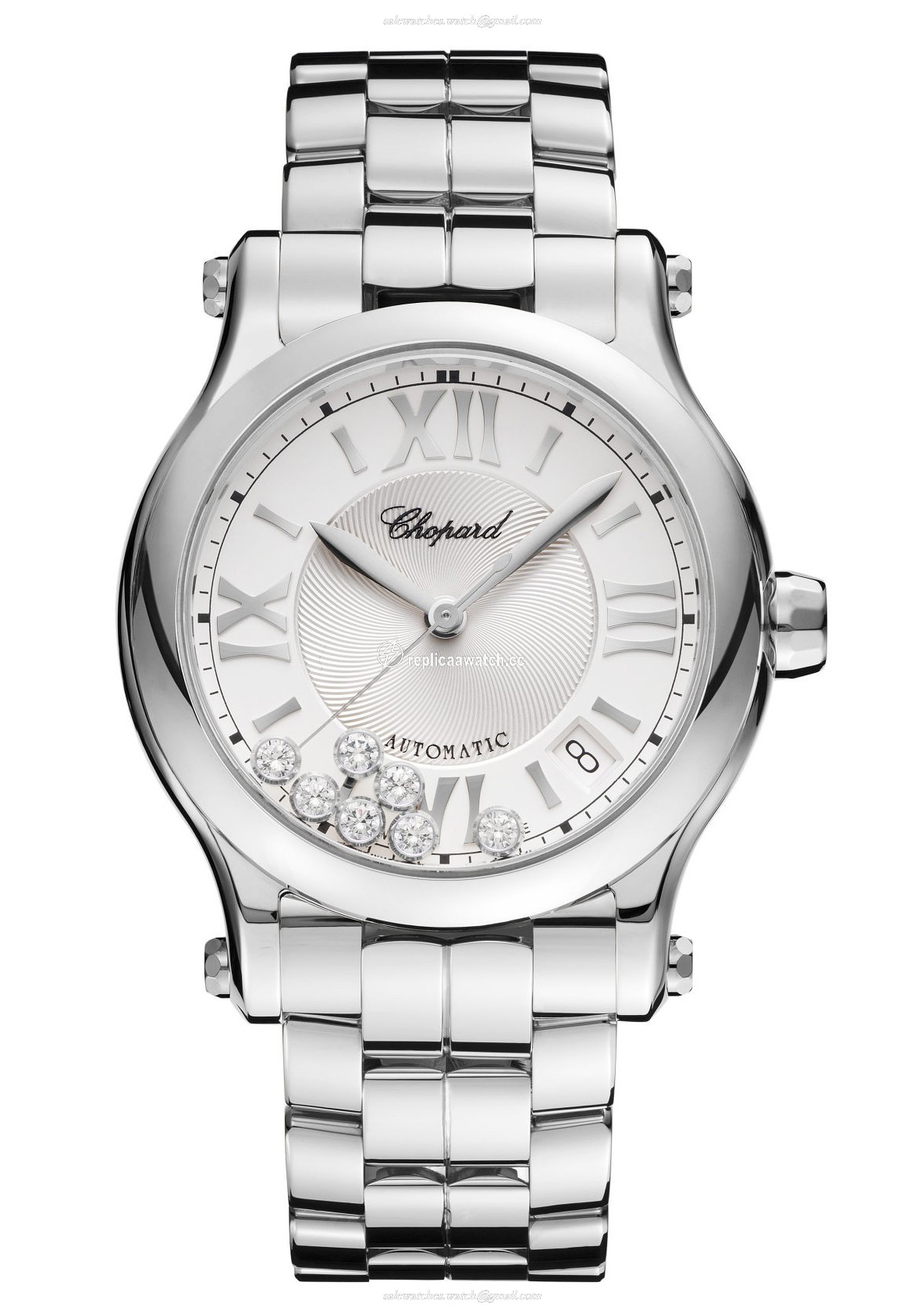 278559-3002 Chopard Happy Diamonds - Happy Sport Medium Automatic Stainless Steel & Diamonds