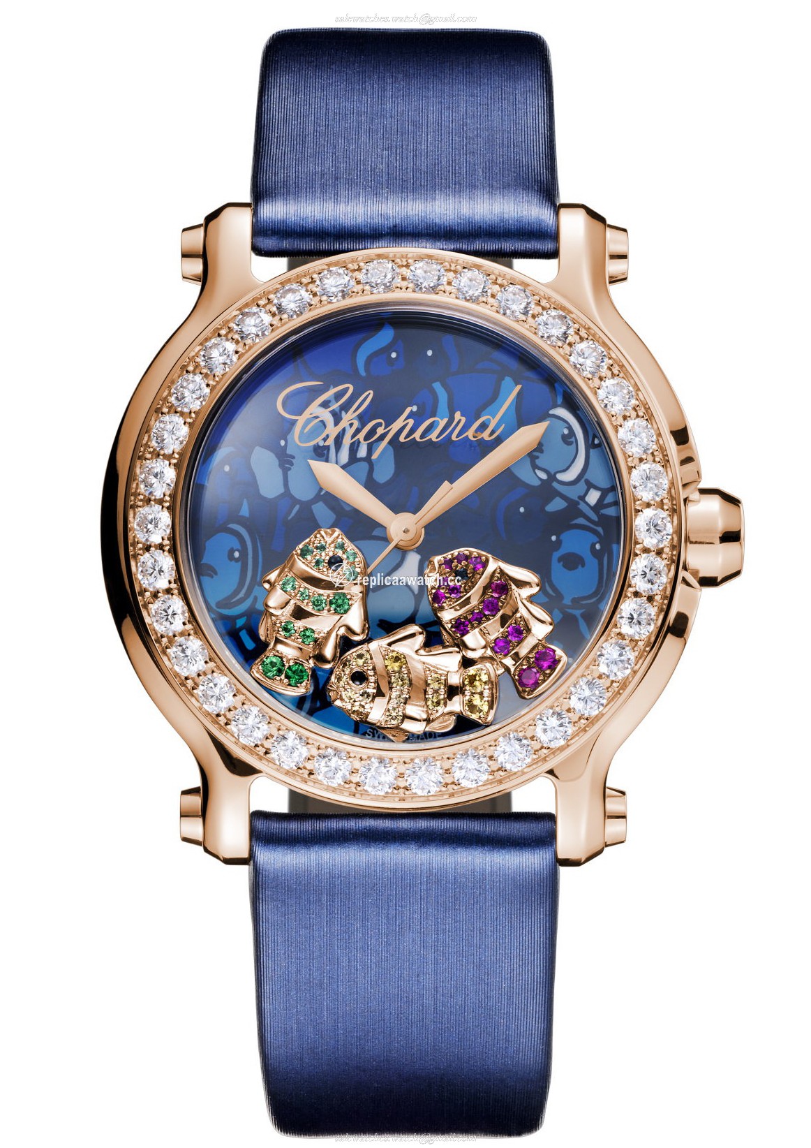 277473-5012 Chopard Happy Diamonds - Happy Sport Medium 18-Carat Rose Gold, Colored Stones & Diamonds