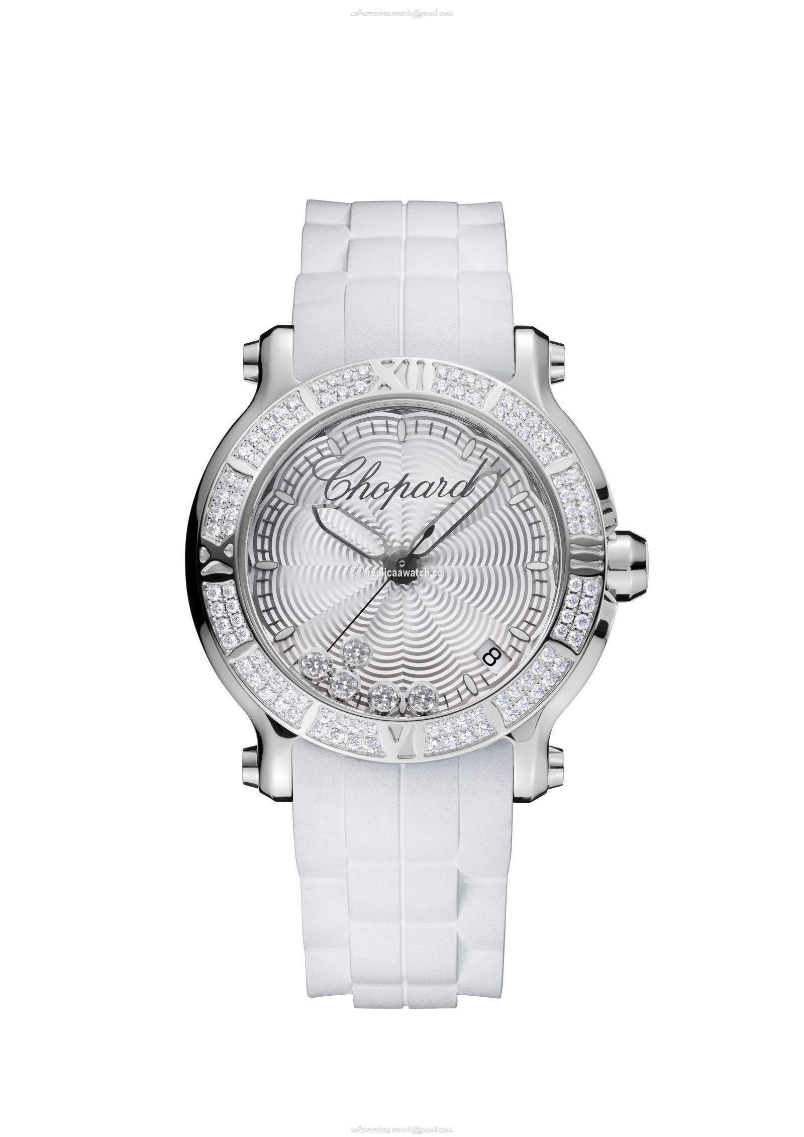 278551-3003 Chopard Happy Diamonds - Happy Sport Medium Watch Stainless Steel & Diamonds