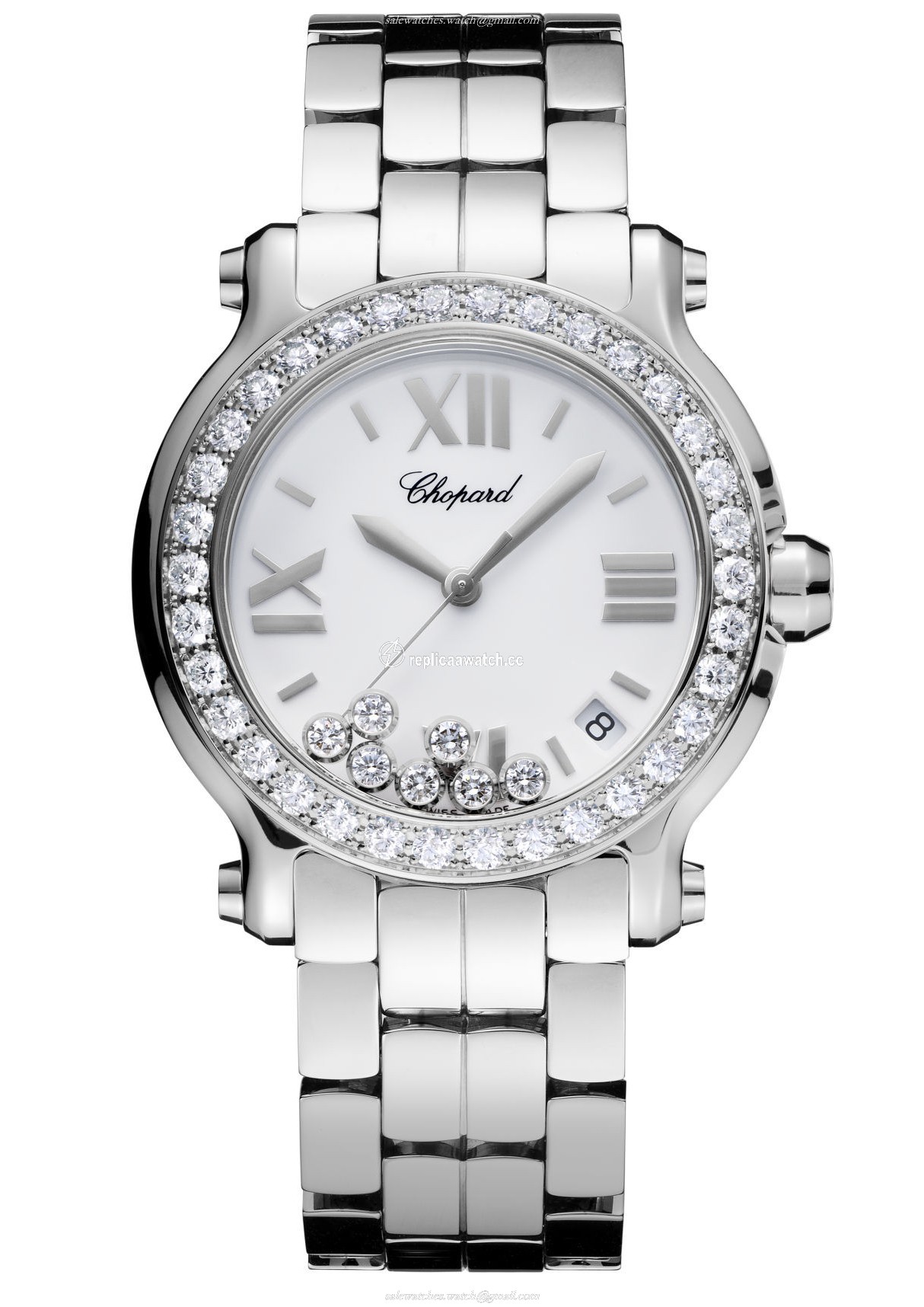 278477-3008 Chopard Happy Diamonds - Happy Sport Medium Watch Stainless Steel
