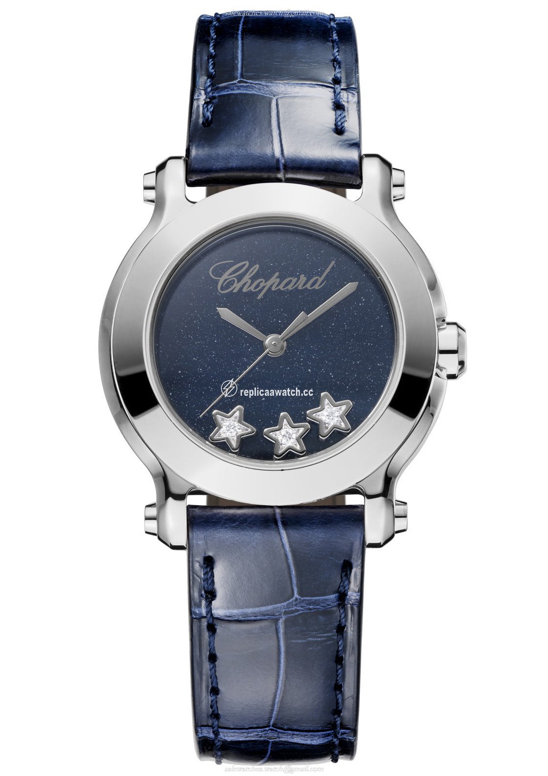 278509-3049 Chopard Happy Diamonds - Happy Sport Mini Watch Stainless Steel & Diamonds