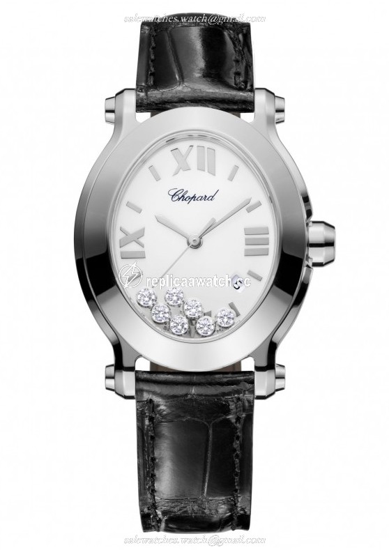 278546-3001 Chopard Happy Diamonds - Happy Sport Oval Watch Stainless Steel & Diamonds