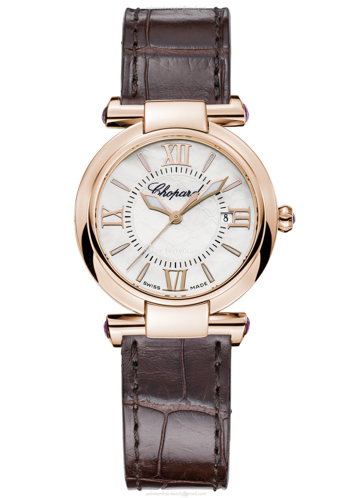 384238-5001 Chopard Imperiale 28 MM Watch 18-Carat Rose Gold & Amethysts