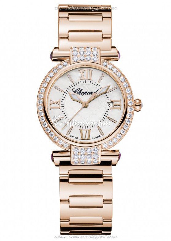 384238-5004 Chopard Imperiale 28 MM Watch 18-Carat Rose Gold, Amethysts & Diamonds