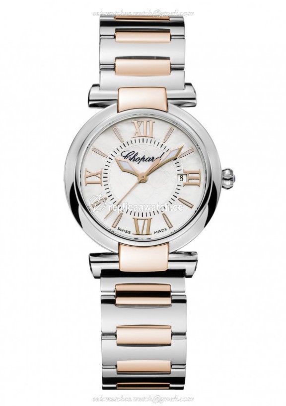 388541-6002 Chopard Imperiale 28 MM Watch 18-Carat Rose Gold, Stainless Steel & Amethysts
