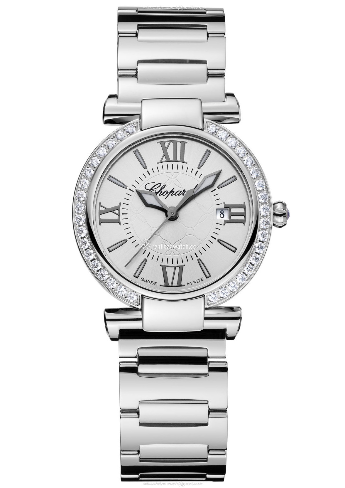 388541-3004 Chopard Imperiale 28 MM Watch Stainless Steel, Amethysts & Diamonds