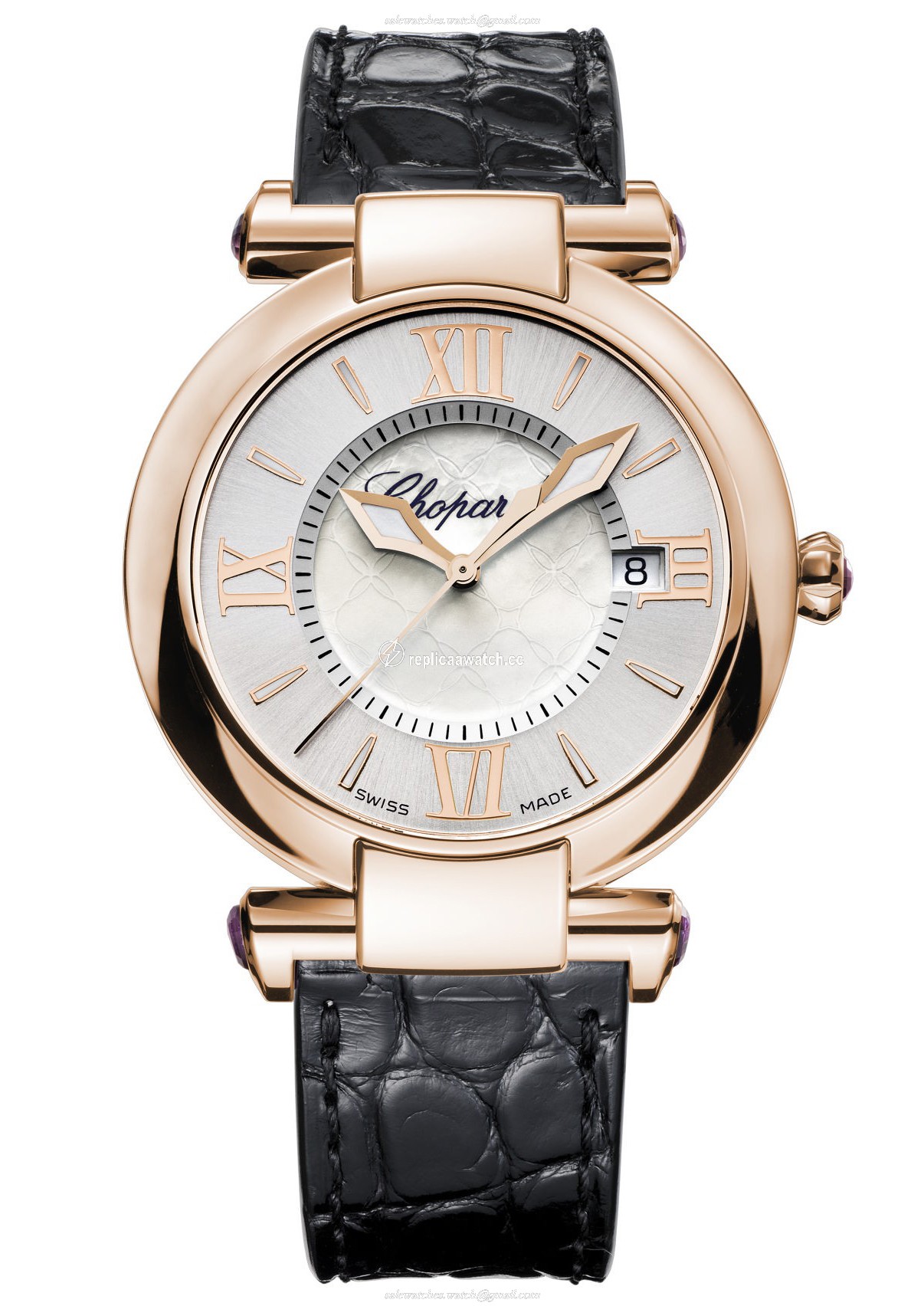 384221-5001 Chopard Imperiale 36 MM Watch 18-Carat Rose Gold & Amethysts