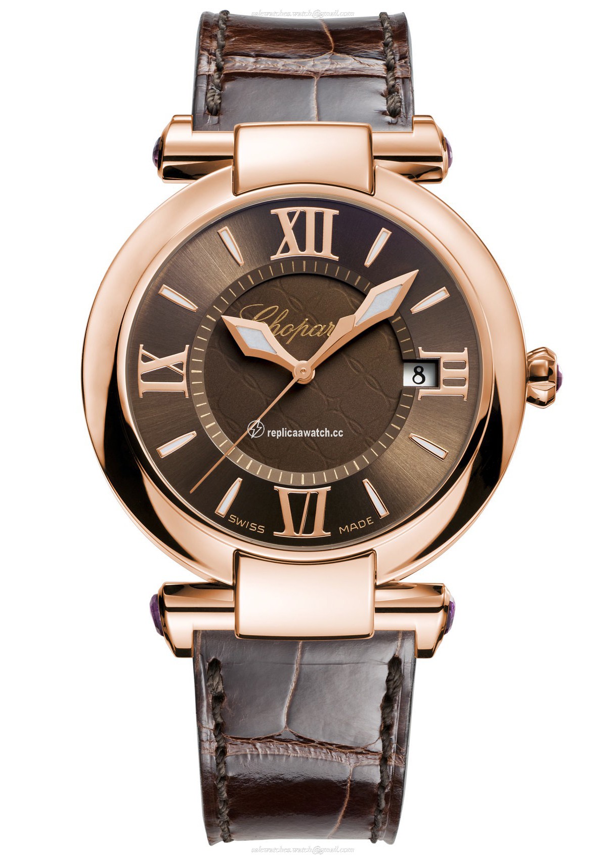 384221-5009 Chopard Imperiale 36 MM Watch 18-Carat Rose Gold & Amethysts