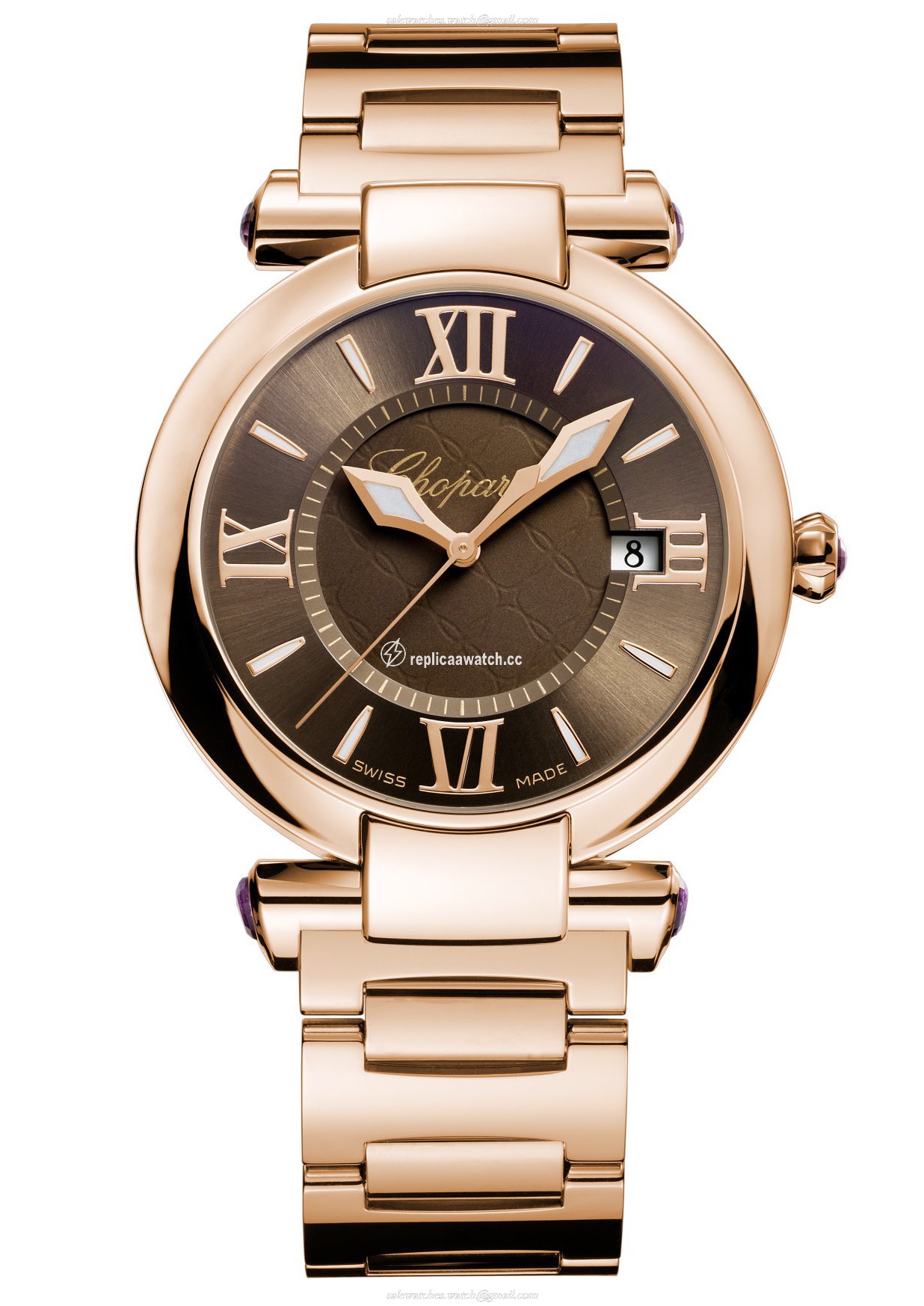 384221-5010 Chopard Imperiale 36 MM Watch 18-Carat Rose Gold & Amethysts