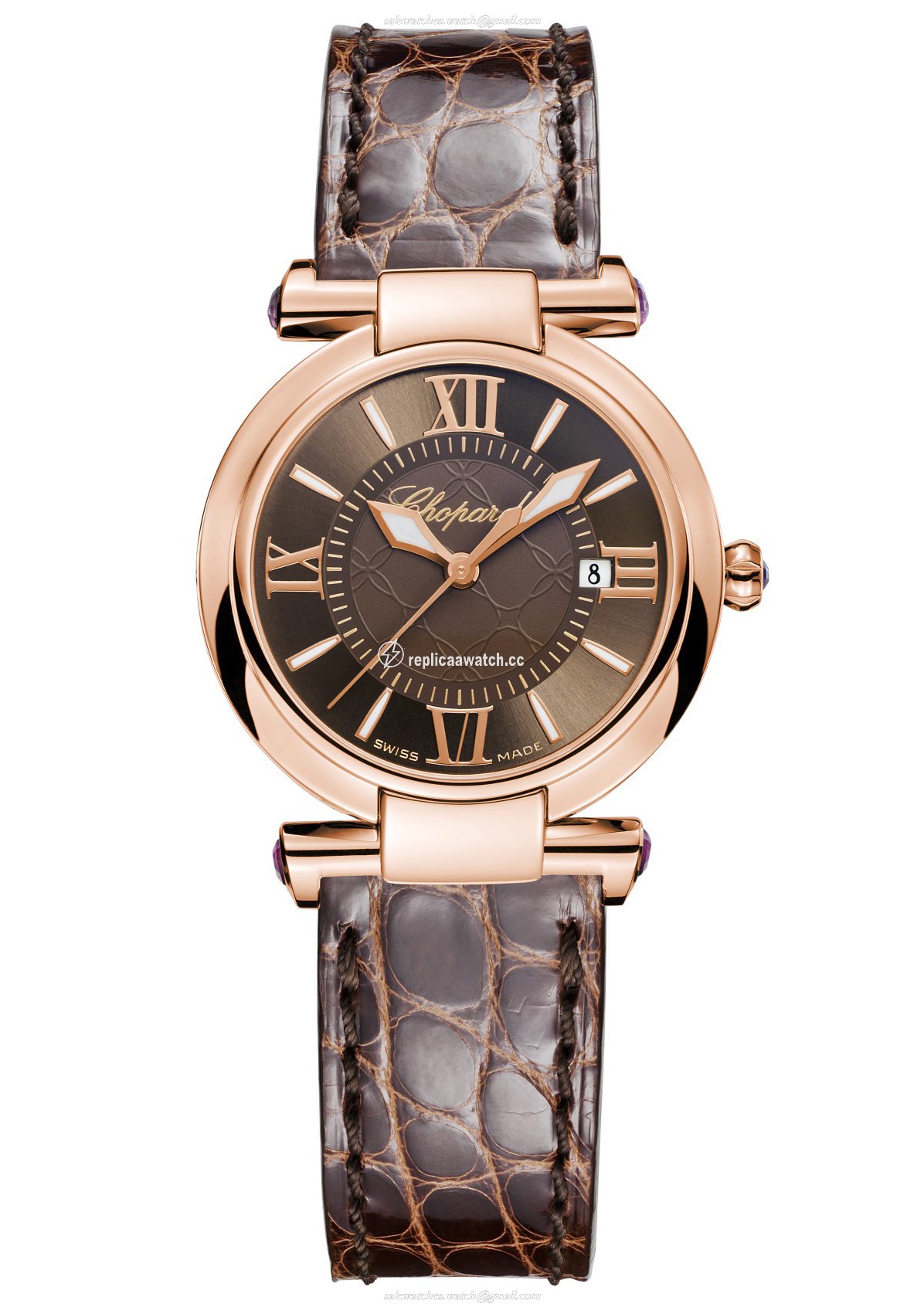 384238-5005 Chopard Imperiale 36 MM Watch 18-Carat Rose Gold & Amethysts