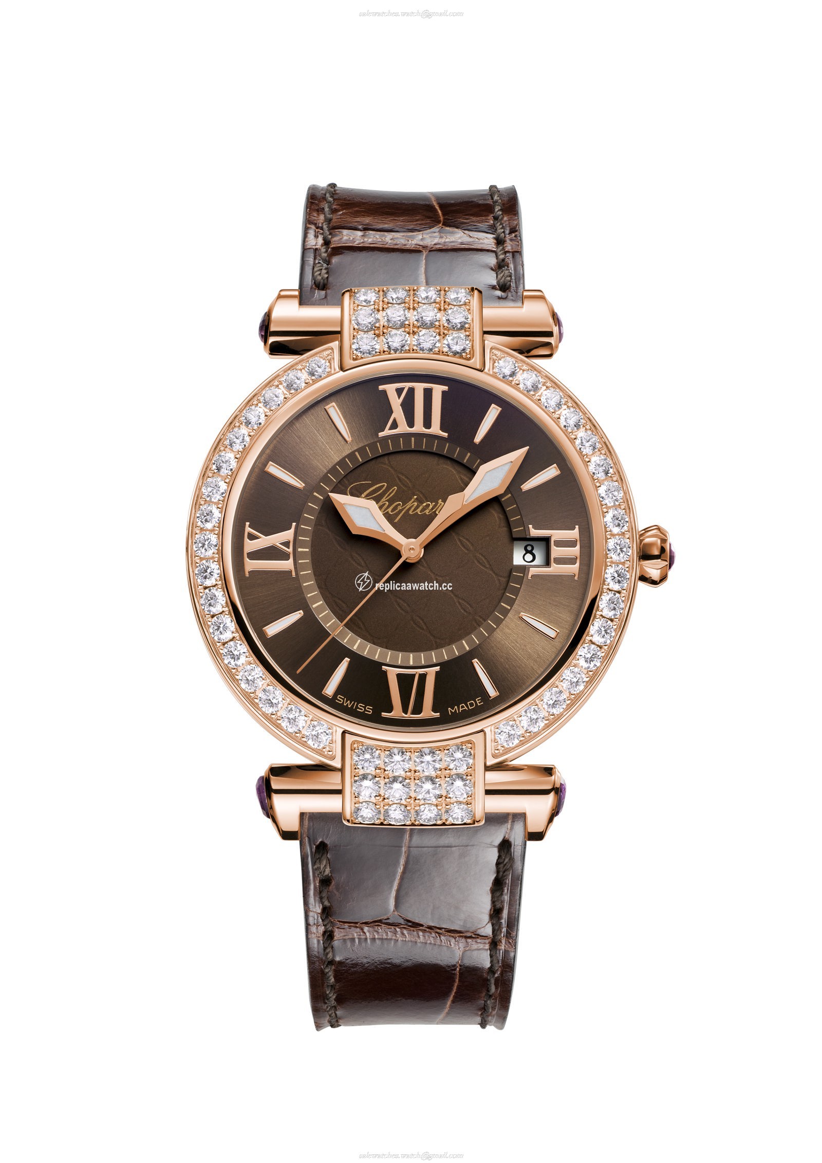 384221-5011 Chopard Imperiale 36 MM Watch 18-Carat Rose Gold, Amethysts & Diamonds