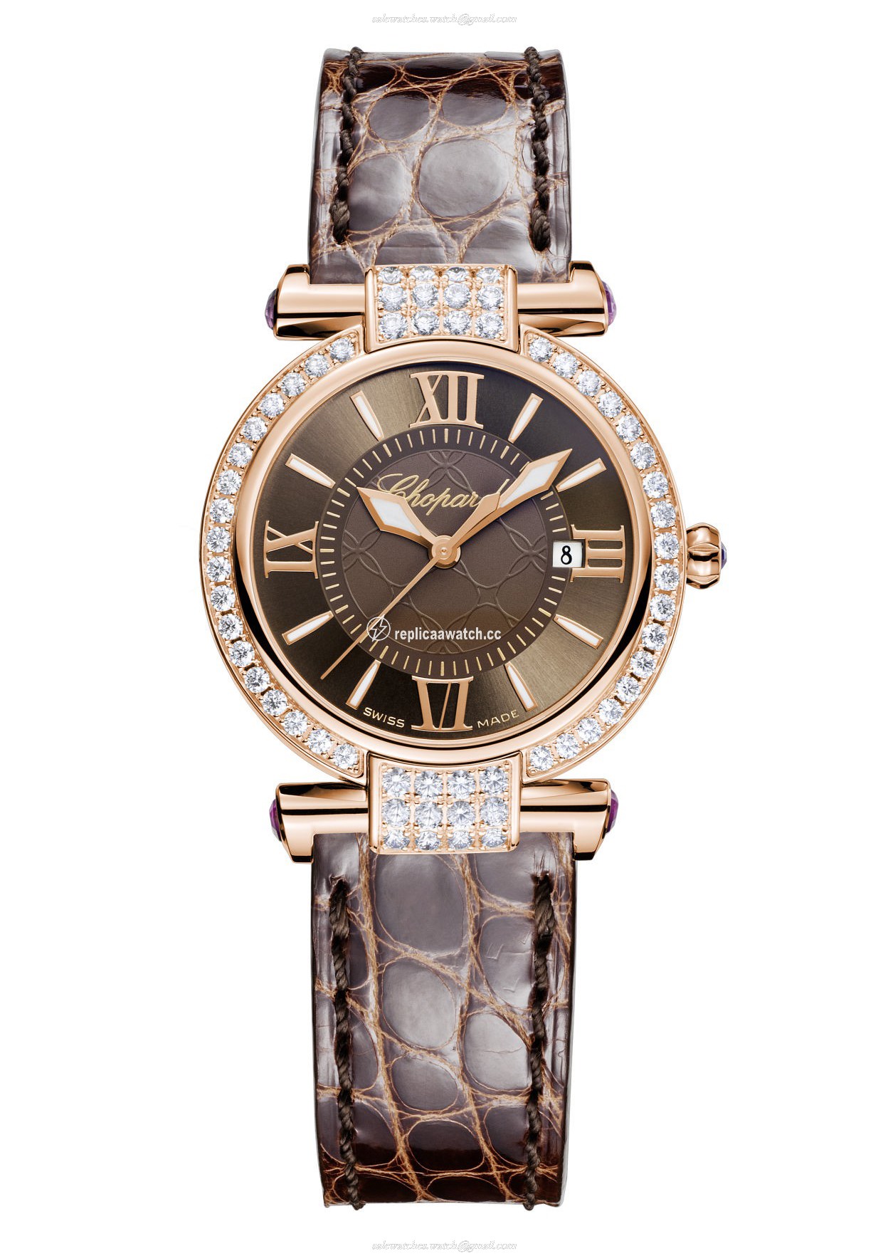 384238-5007 Chopard Imperiale 36 MM Watch 18-Carat Rose Gold, Amethysts & Diamonds
