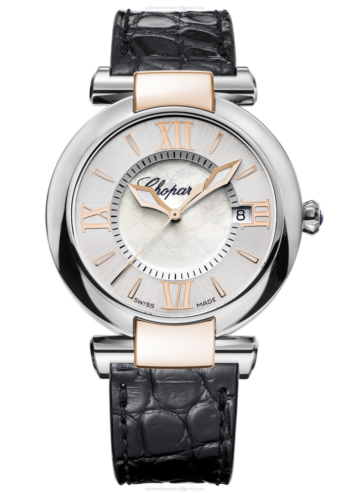 388532-6001 Chopard Imperiale 36 MM Watch 18-Carat Rose Gold, Stainless Steel & Amethysts