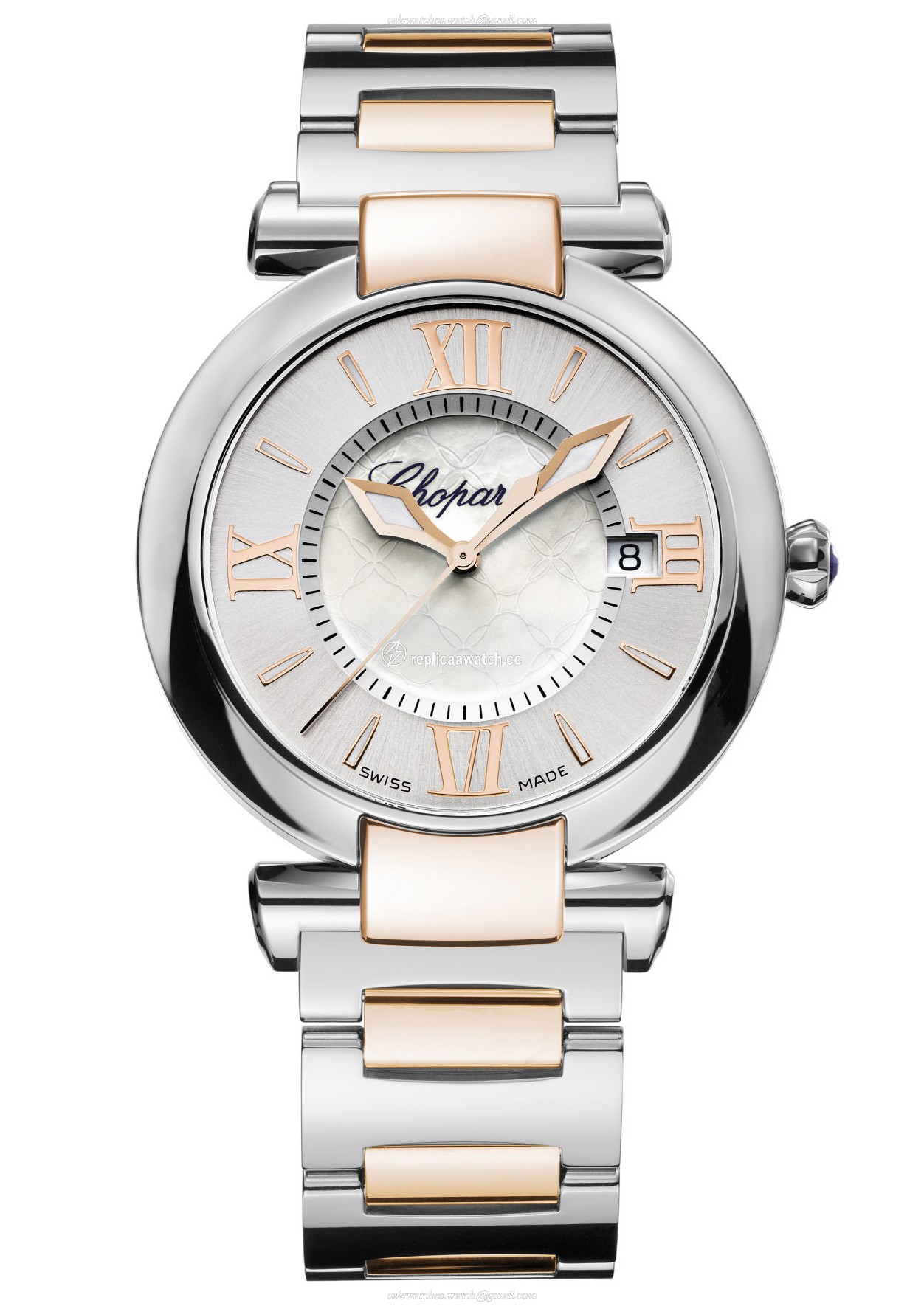 388532-6002 Chopard Imperiale 36 MM Watch 18-Carat Rose Gold, Stainless Steel & Amethysts