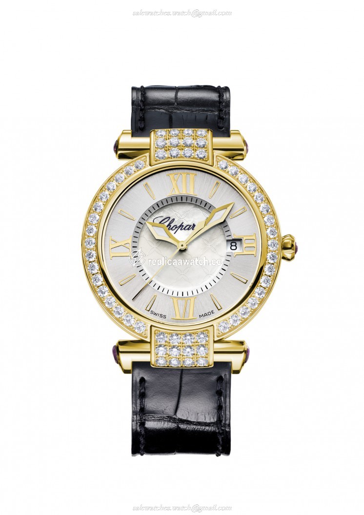 384221-0003 Chopard Imperiale 36 MM Watch 18-Carat Yellow Gold, Amethysts & Diamonds