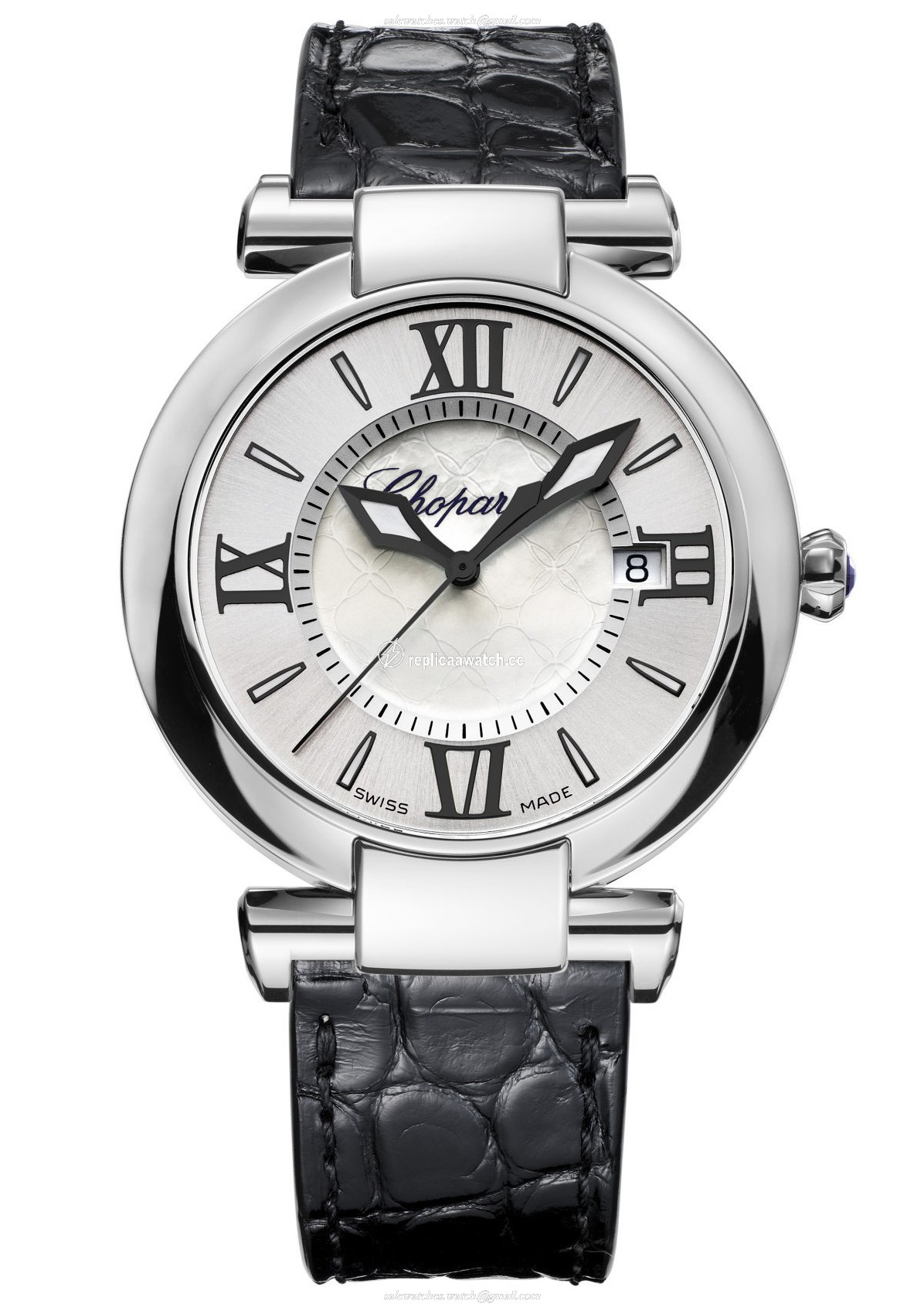 388532-3001 Chopard Imperiale 36 MM Watch Stainless Steel & Amethysts