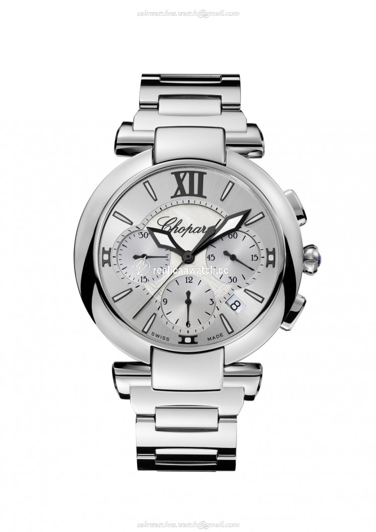 388549-3002 Chopard Imperiale Chrono 40 MM Watch Stainless Steel & Amethysts