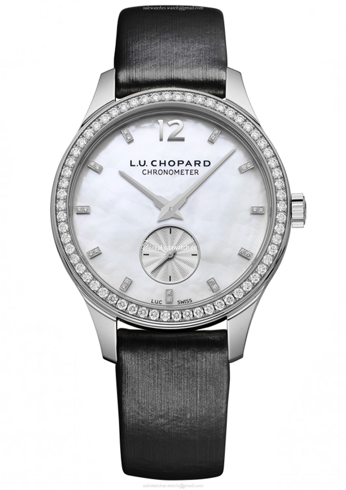131968-1001 Chopard L.U.C Ladies XPS 35 MM 18-Carat White Gold & Diamonds