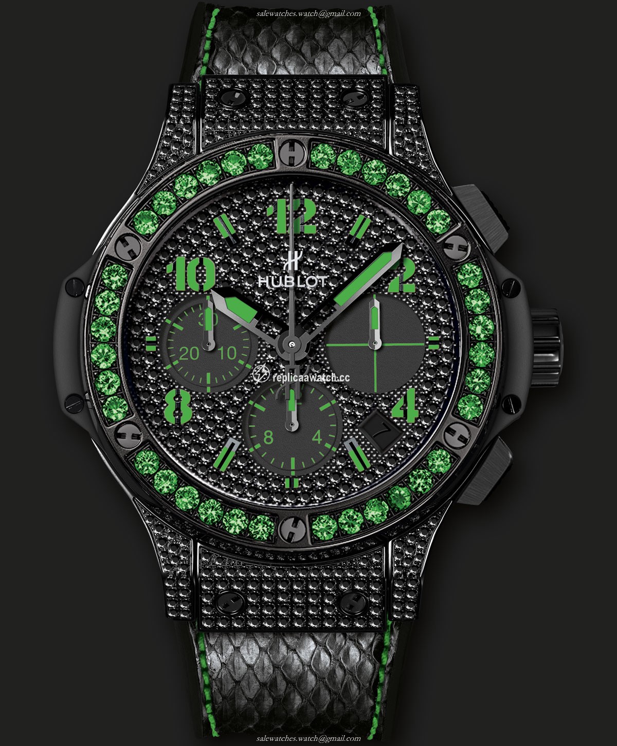 341.SV.9090.PR.0922 Hublot Big Bang Black Fluo Green