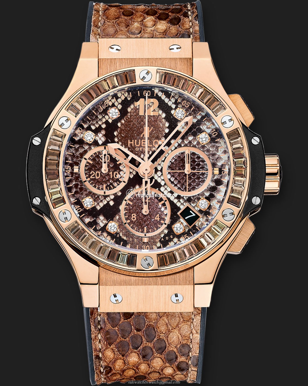 341.PX.7918.PR.1979 Hublot Big Bang Boa Bang Gold Brown