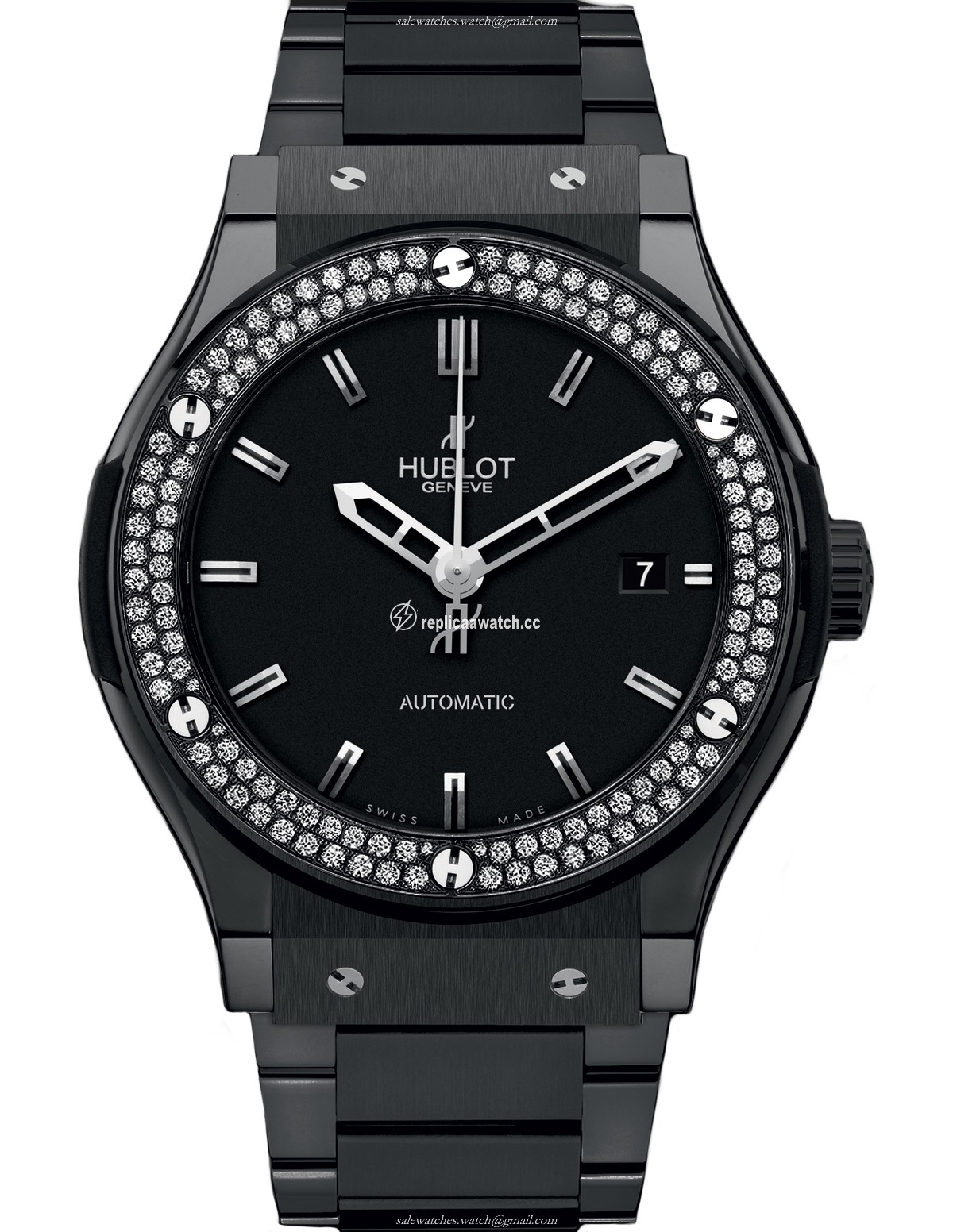 511.CM.1170.CM.1104 Hublot Classic Fusion Black Magic Diamonds Bracelet 45MM