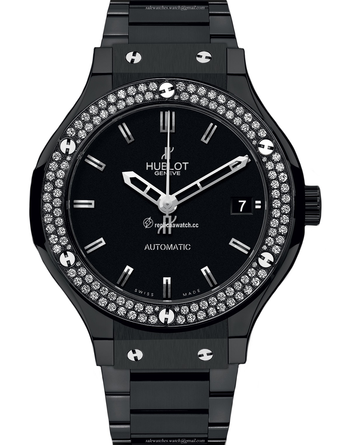 565.CM.1170.CM.1104 Hublot Classic Fusion Black Magic Diamonds Bracelet