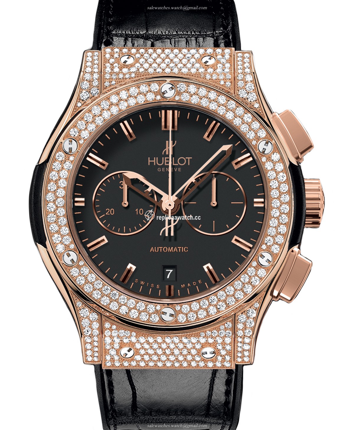 541.OX.1180.LR.1704 Hublot Classic Fusion Chronograph King Gold Pave