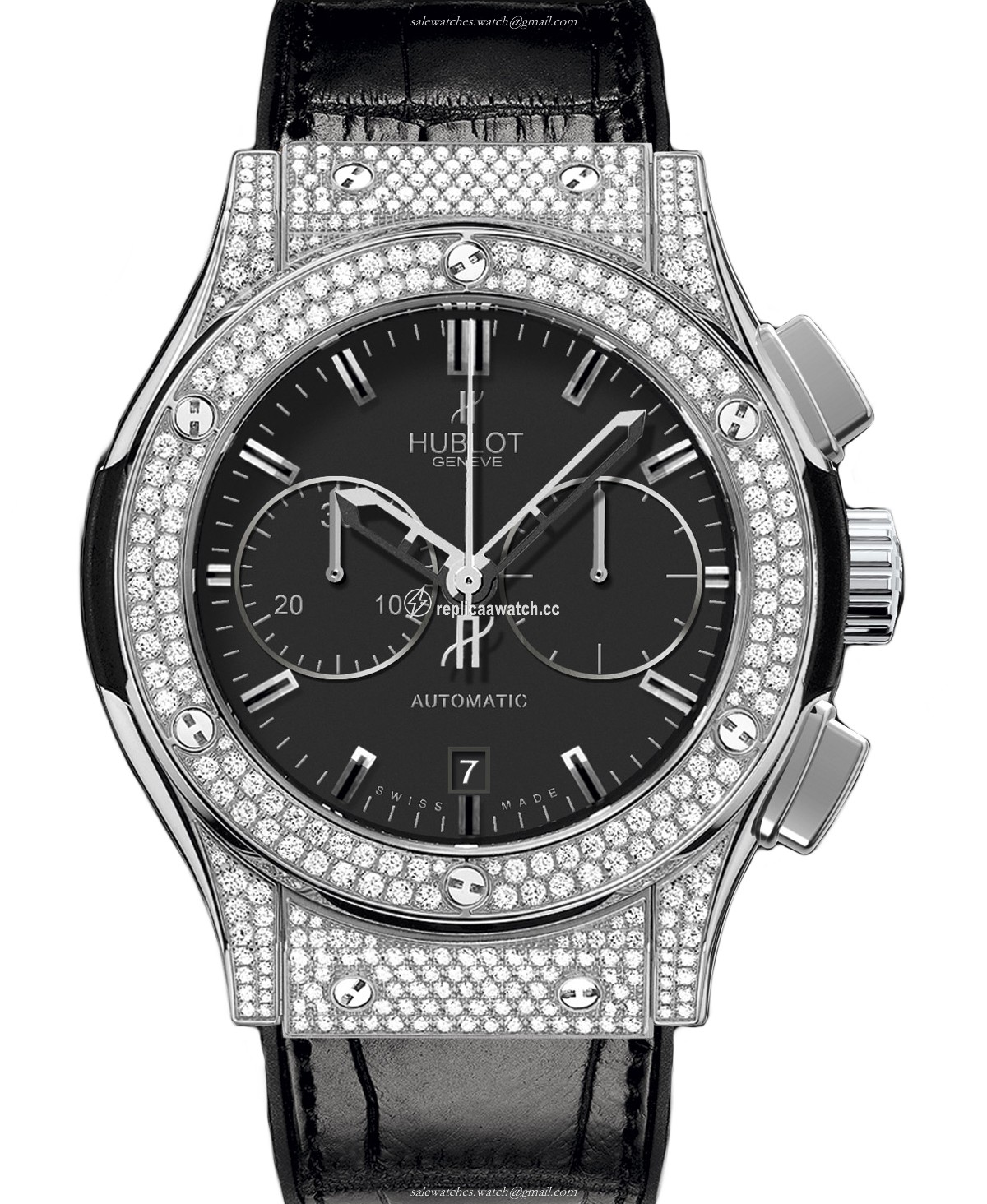 521.NX.1170.LR.1704 Hublot Classic Fusion Chronograph Titanium Pave 45MM