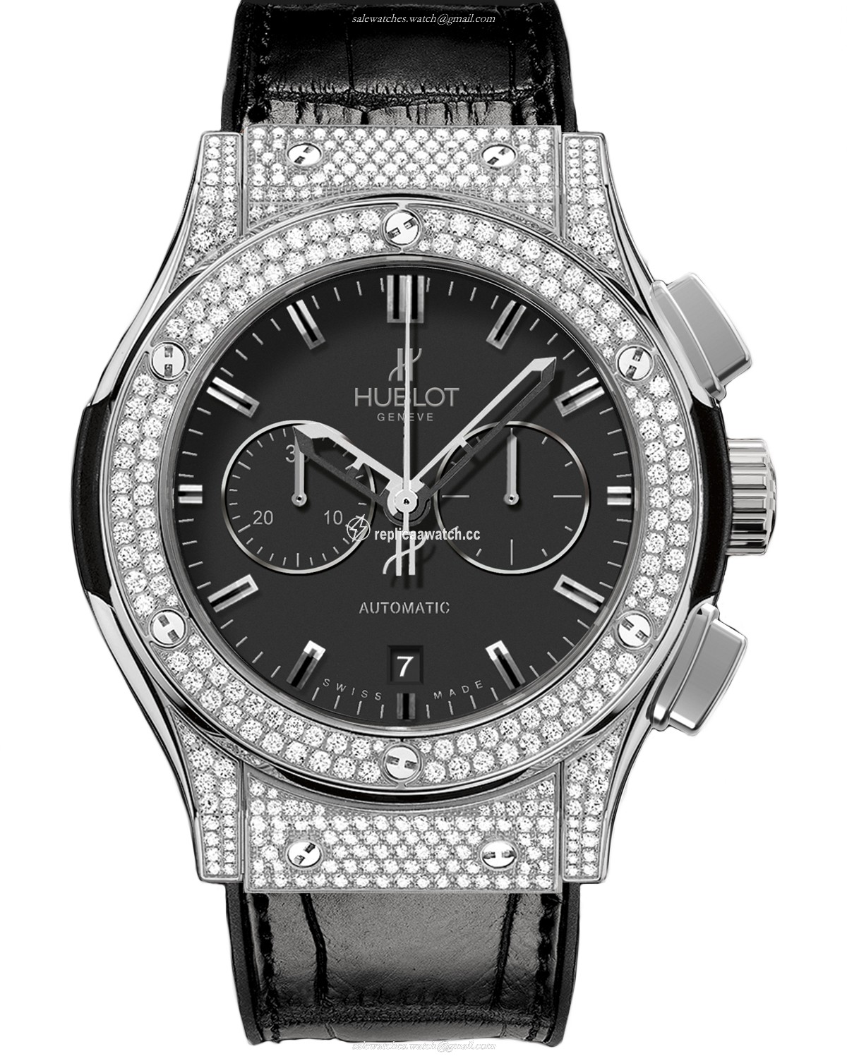 541.NX.1170.LR.1704 Hublot Classic Fusion Chronograph Titanium Pave