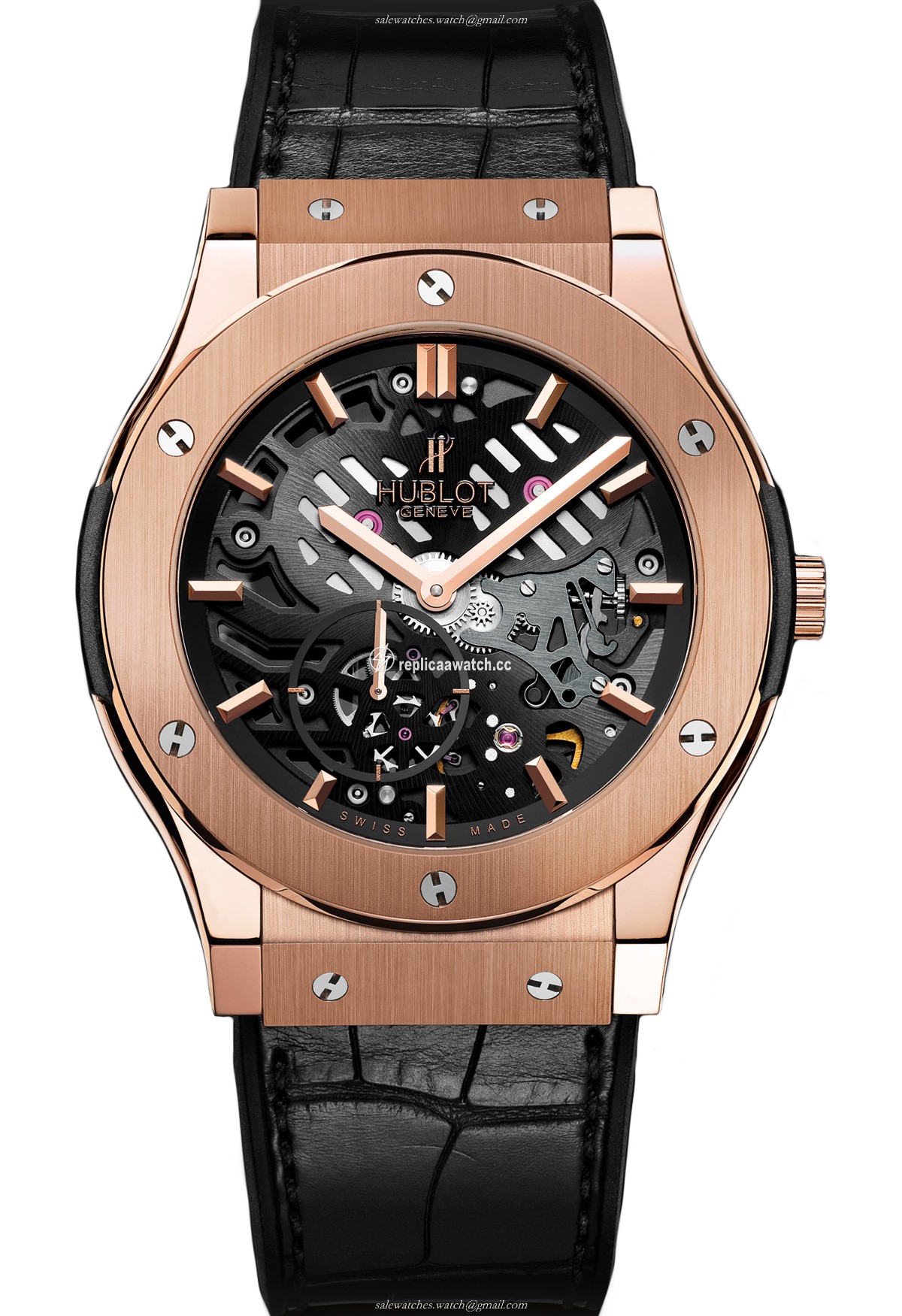 515.OX.0180.LR Hublot Classic Fusion Classico Ultra-thin Skeleton King Gold 45MM