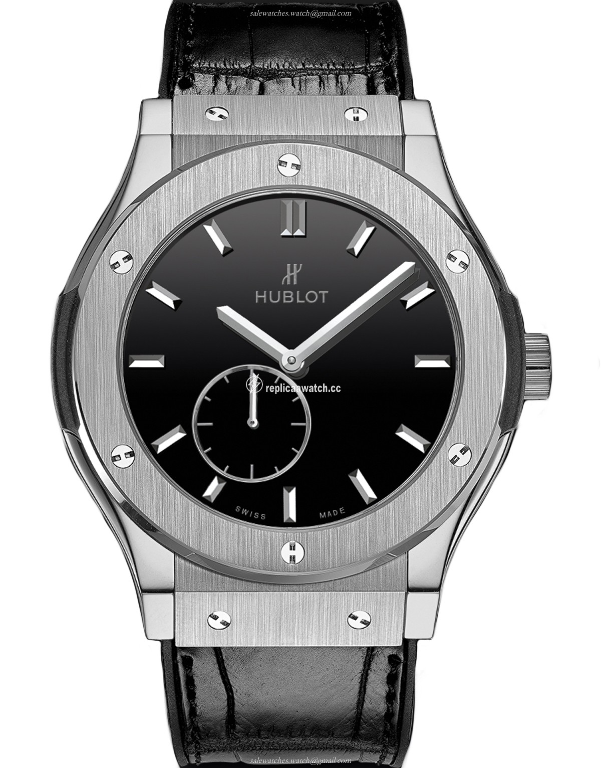 515.NX.1270.LR Hublot Classic Fusion Classico Ultra-thin Titanium Black Shiny Dial 45MM