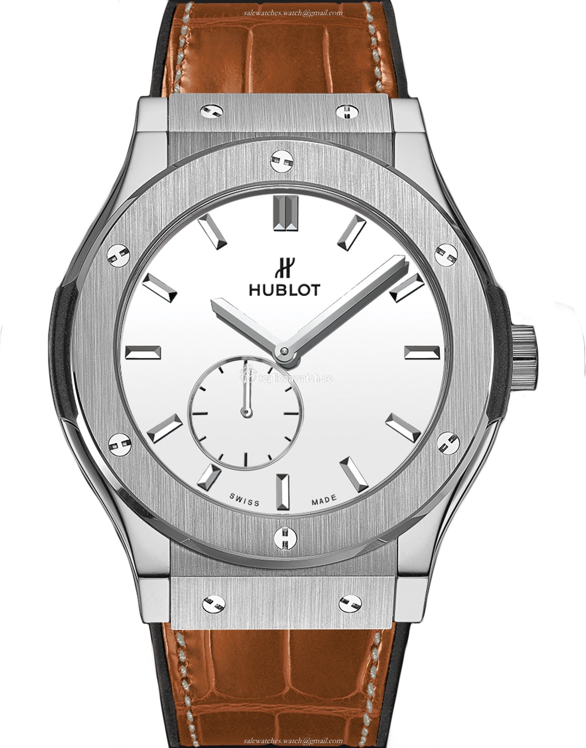 515.NX.2210.LR Hublot Classic Fusion Classico Ultra-thin Titanium White Shiny Dial 45MM