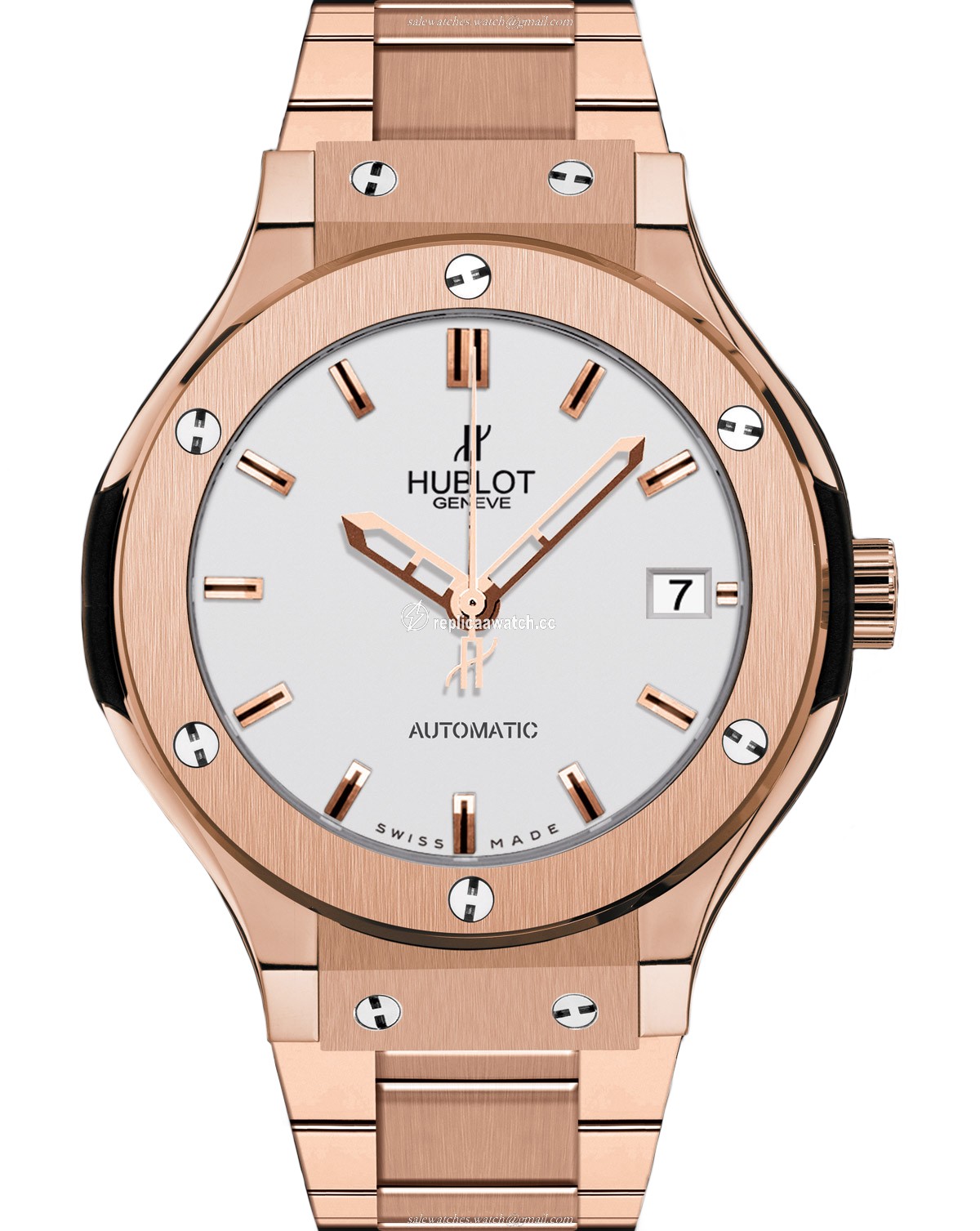 565.OX.2610.OX Hublot Classic Fusion King Gold Opalin Bracelet 38MM