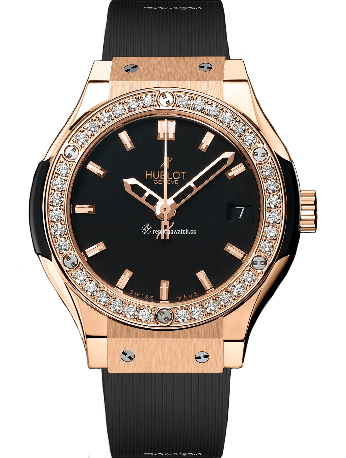 581.OX.1180.RX.1104 Hublot Classic Fusion Ladies King Gold Diamonds 33MM