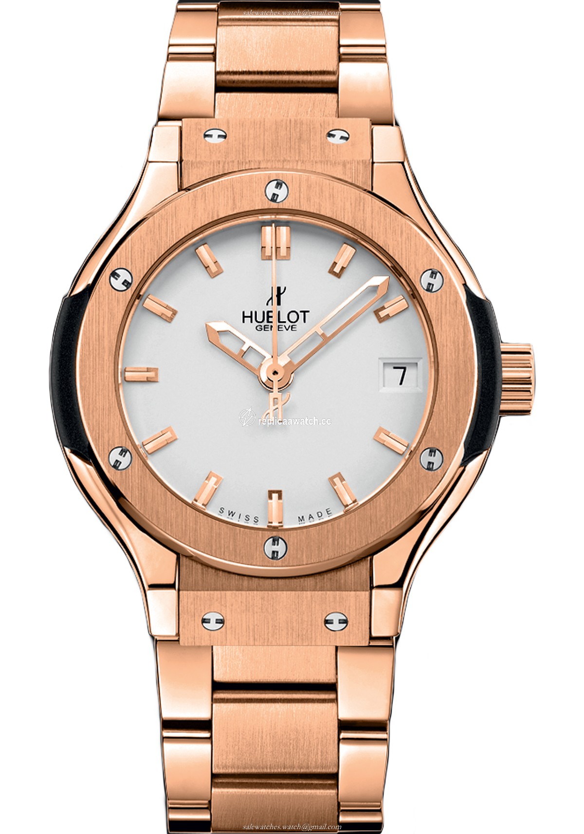 581.OX.2610.OX Hublot Classic Fusion Ladies King Gold Opalin Bracelet 33MM
